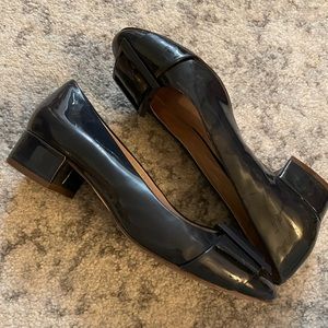 Louise et Cie Patent Leather Flats in Navy Blue